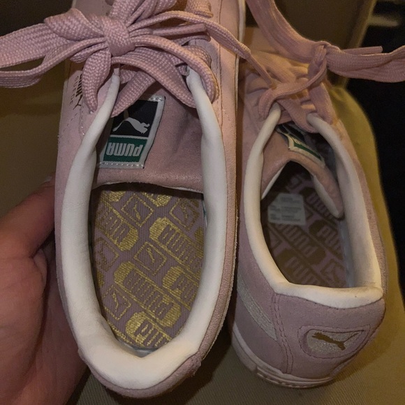 Puma Women's Pink Suede Sneakers - Picture 13 of 16